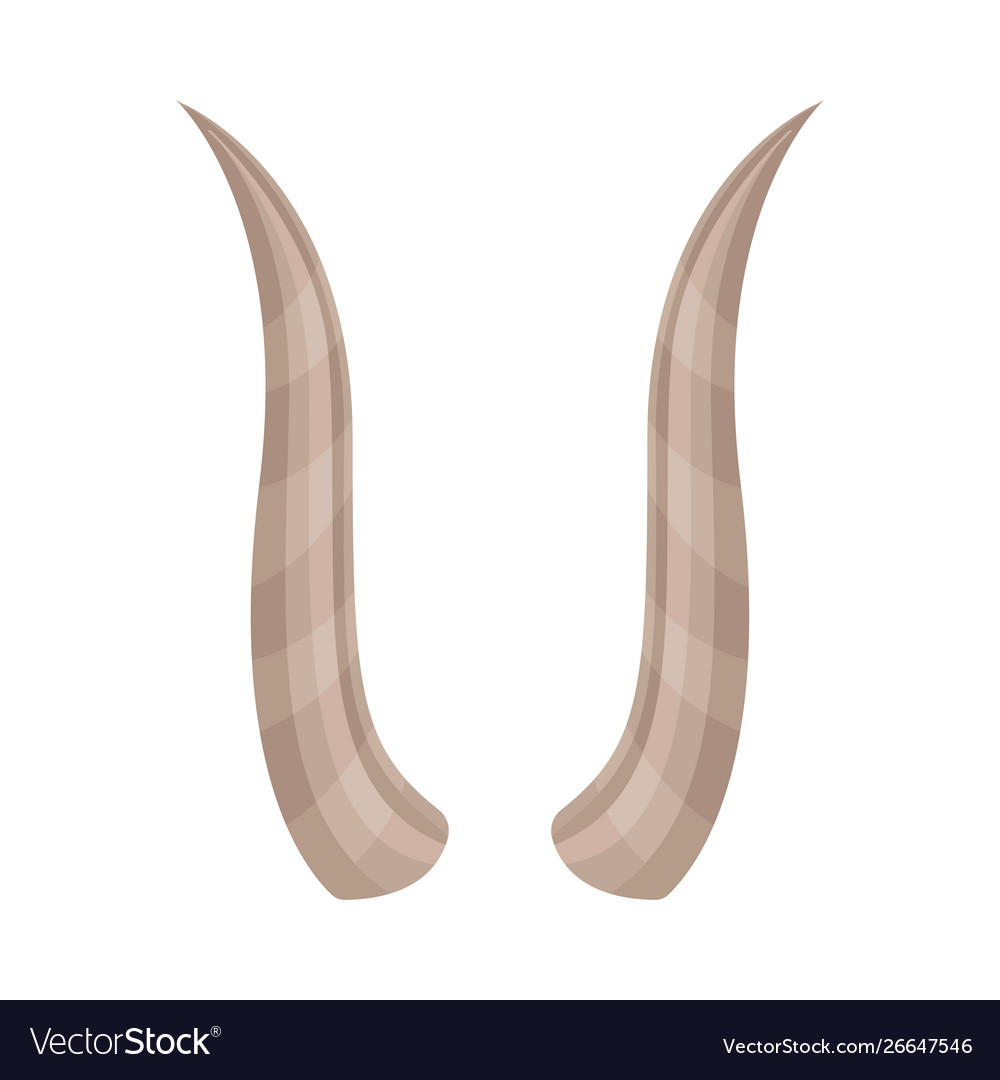 Long straight horns Royalty Free Vector Image - VectorStock