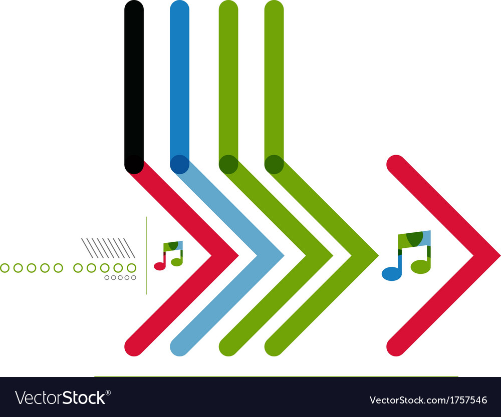 Minimal geometric arrow abstract design
