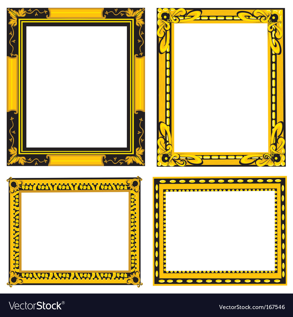 Ornate gold and black frames