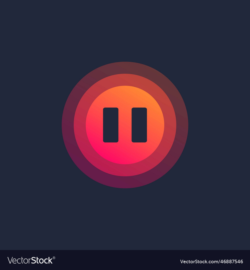 Pause track button icon template