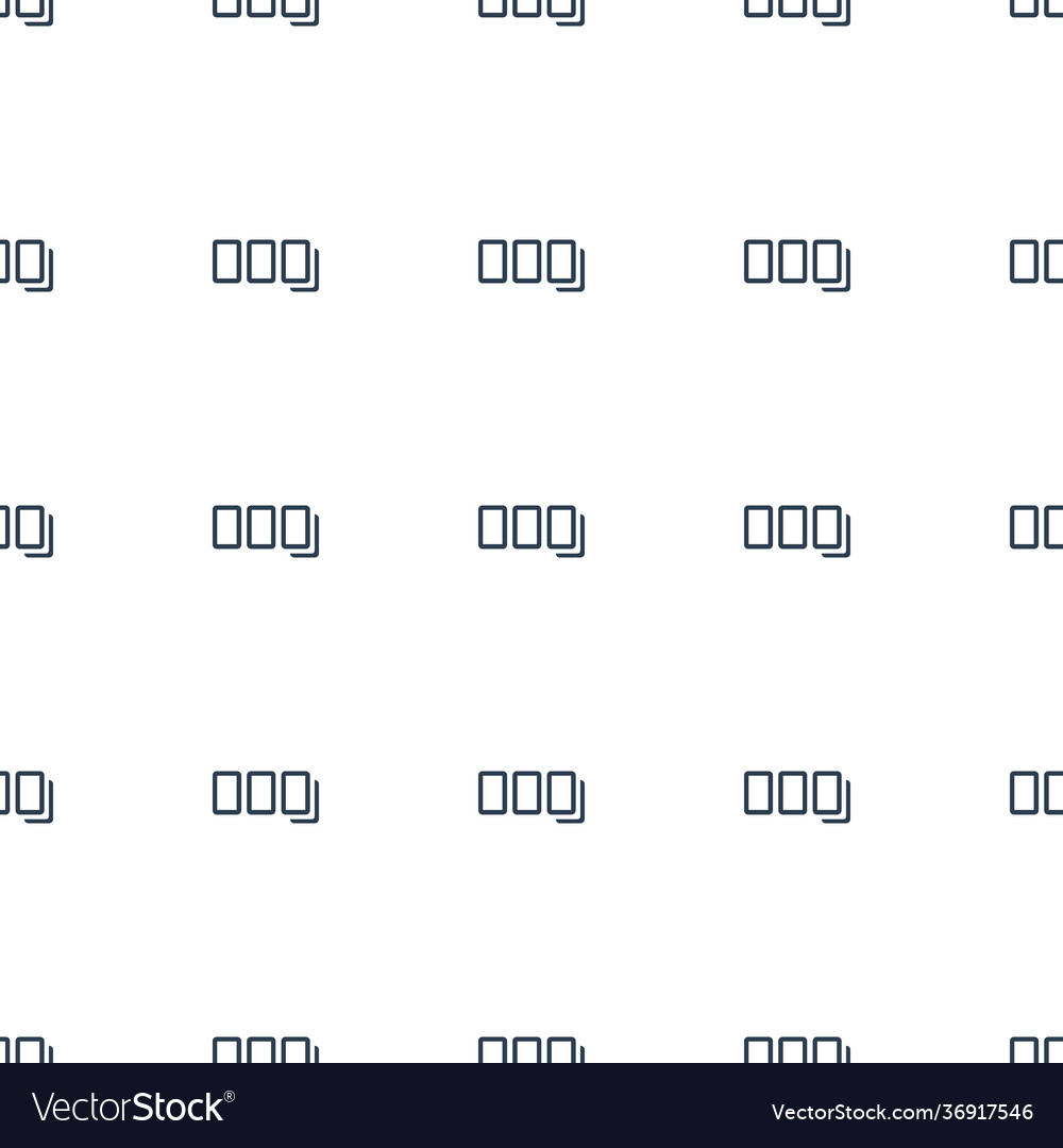 Push button icon pattern seamless white background