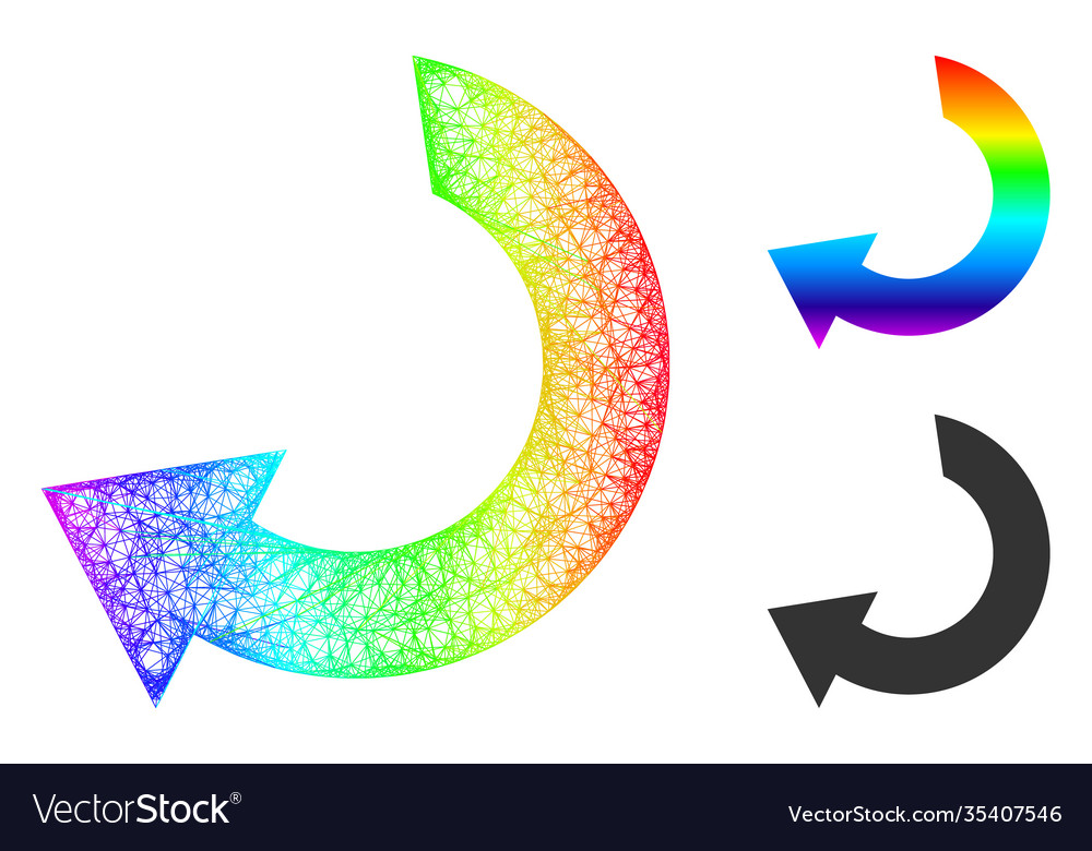 Rainbow net mesh gradient rotate icon
