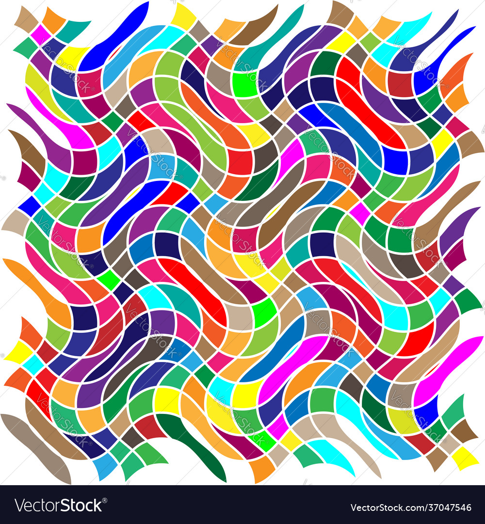 Random shapes arranged as mosaic tessellating