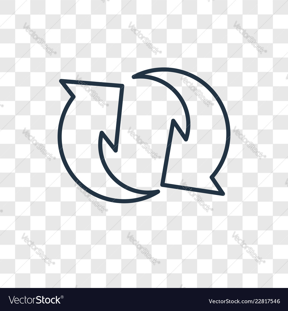 Refresh concept linear icon isolated vector image Refresh concept linear icon isolated