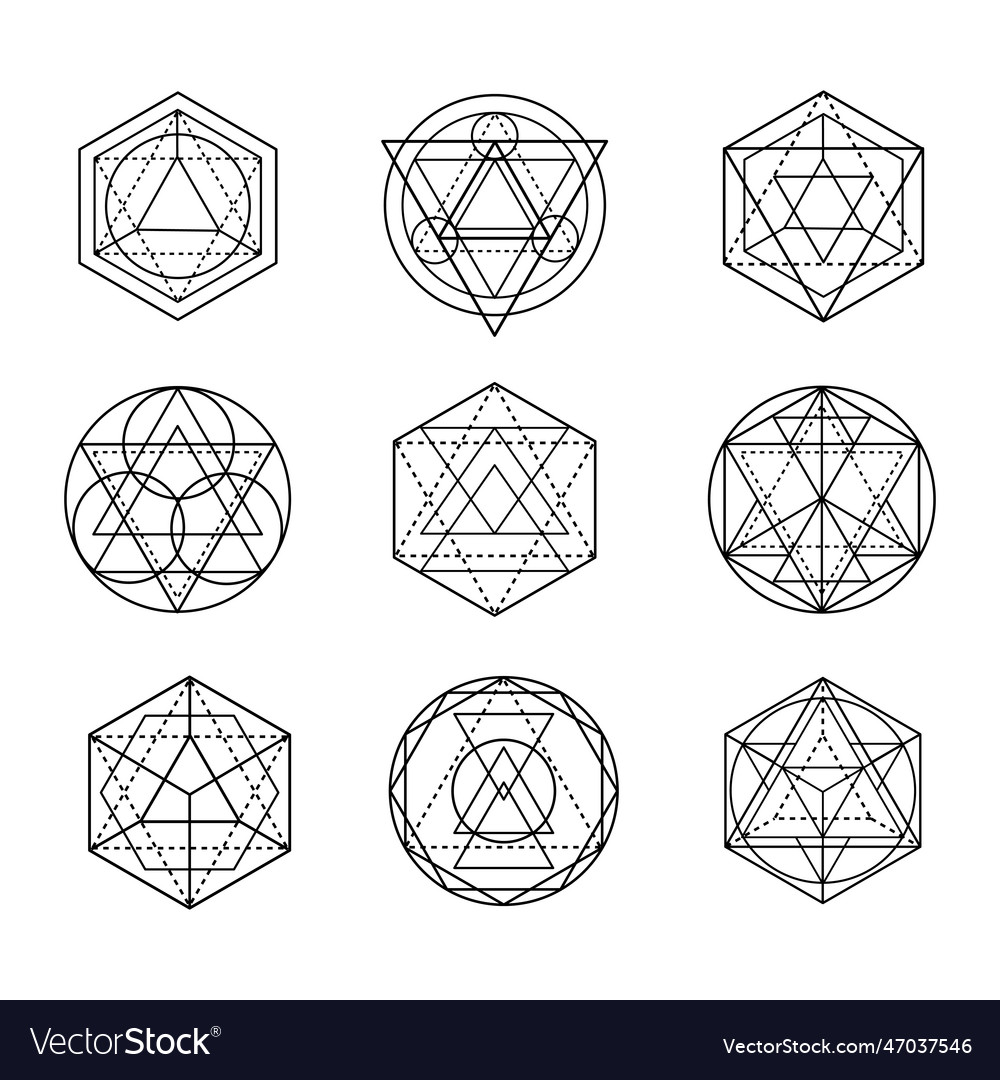 Sacred geometry shape Royalty Free Vector Image