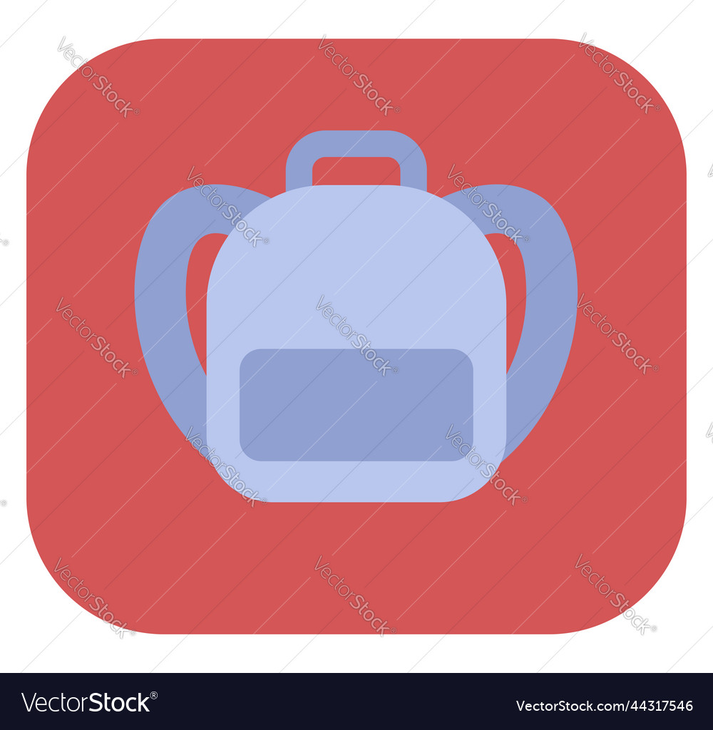 School backpack on a white background