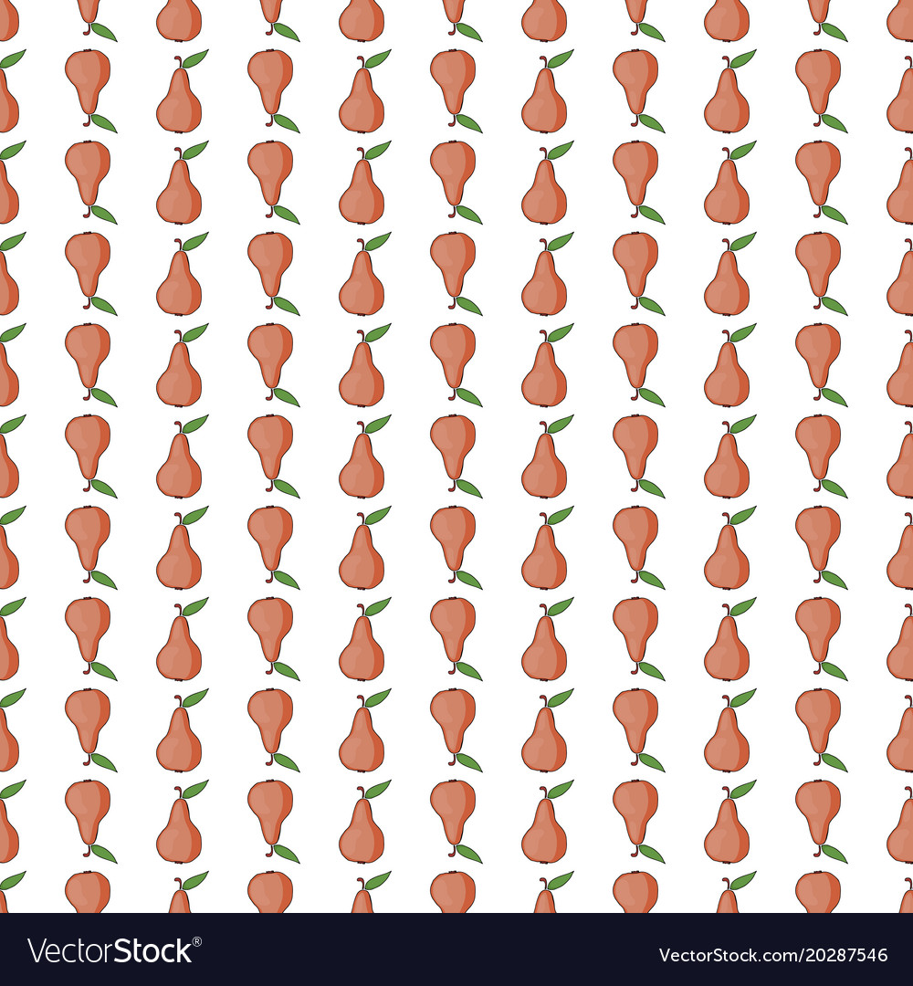 Seamless pattern background with red pears