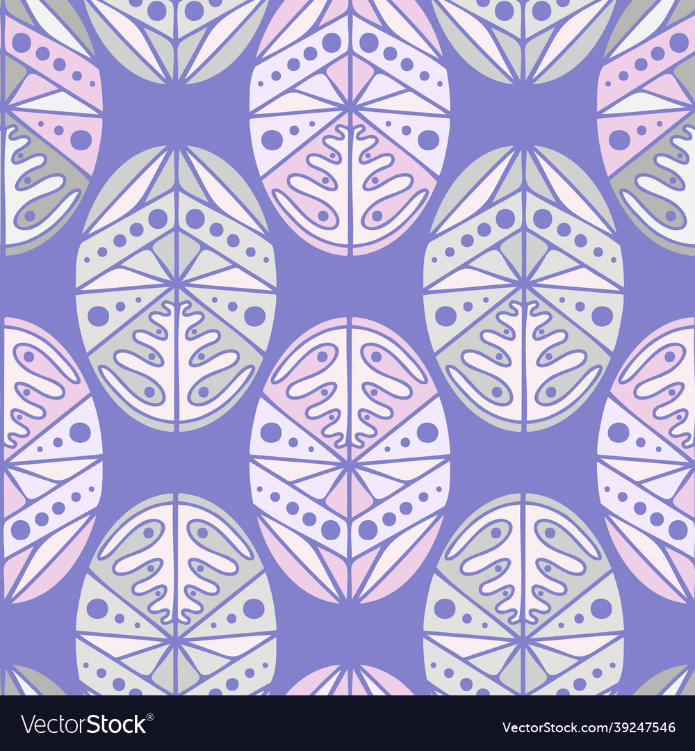 Seamless pattern with abstract oval triangular vector image Seamless pattern with abstract oval triangular