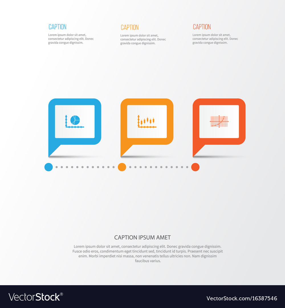 Set of graphs diagrams and statistics icons