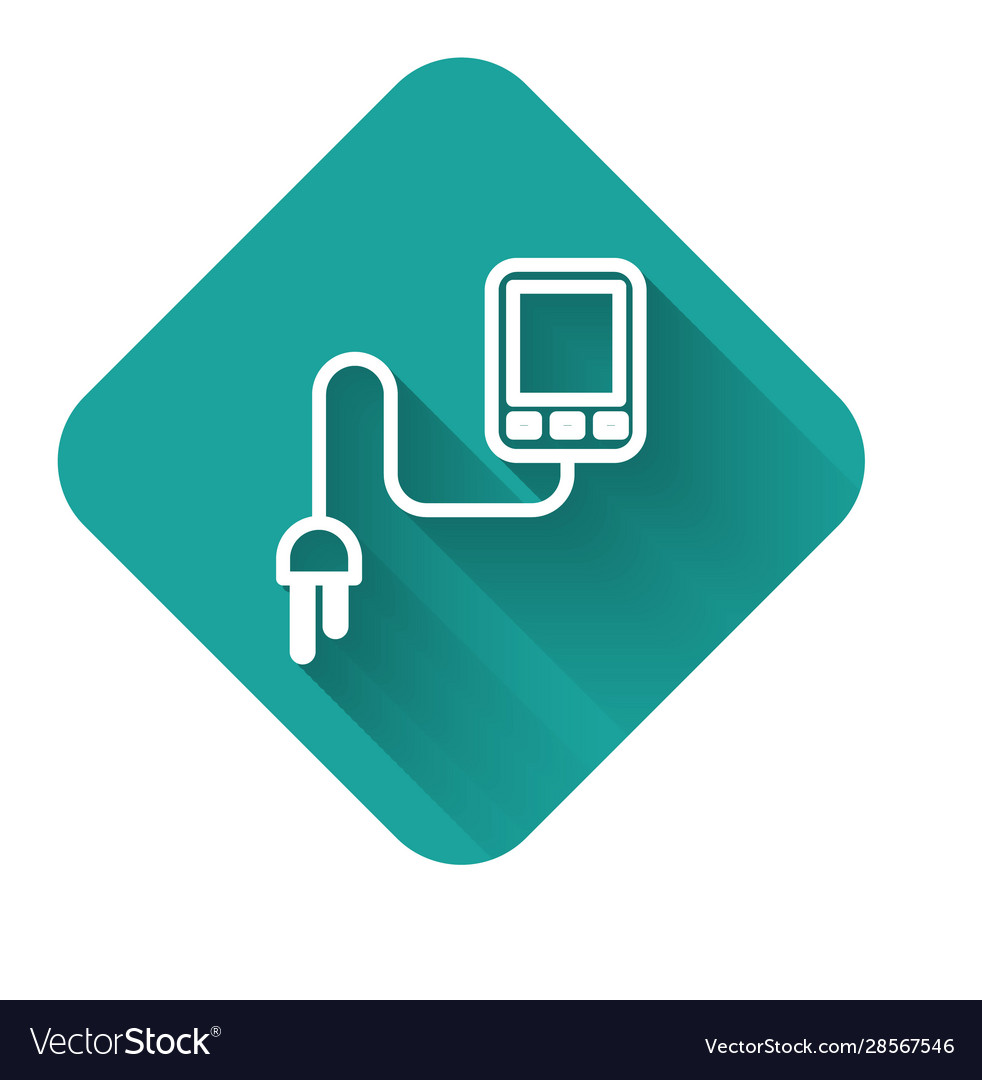 White line sensor icon isolated with long shadow vector image White line sensor icon isolated with long shadow