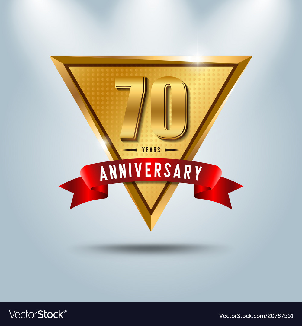 70 years anniversary celebration logotype