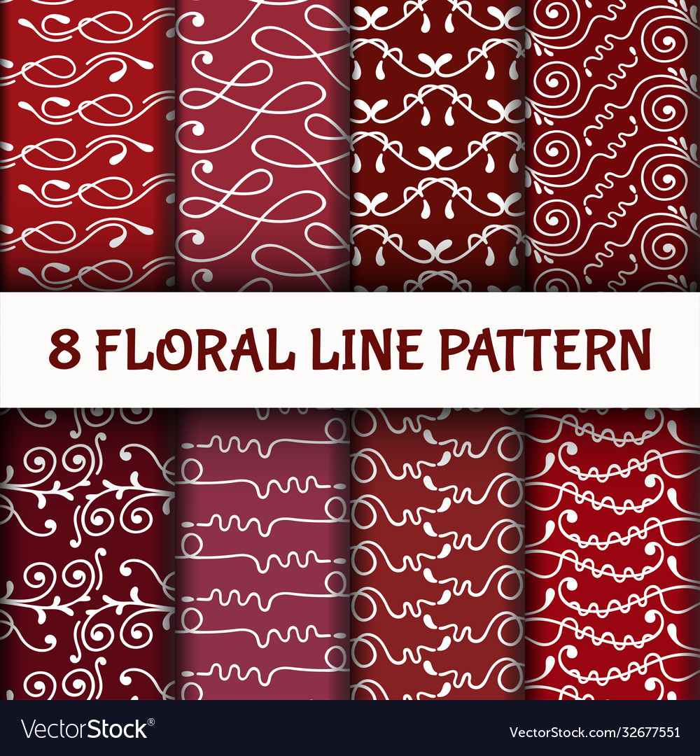 8 set abstract line art pattern Vector Image 8 set abstract line art pattern