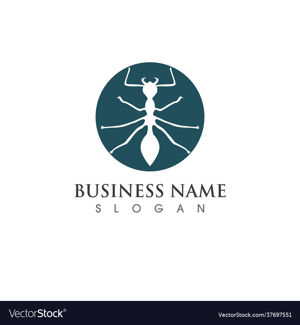 Ant logo and symbol image Royalty Free Vector Image