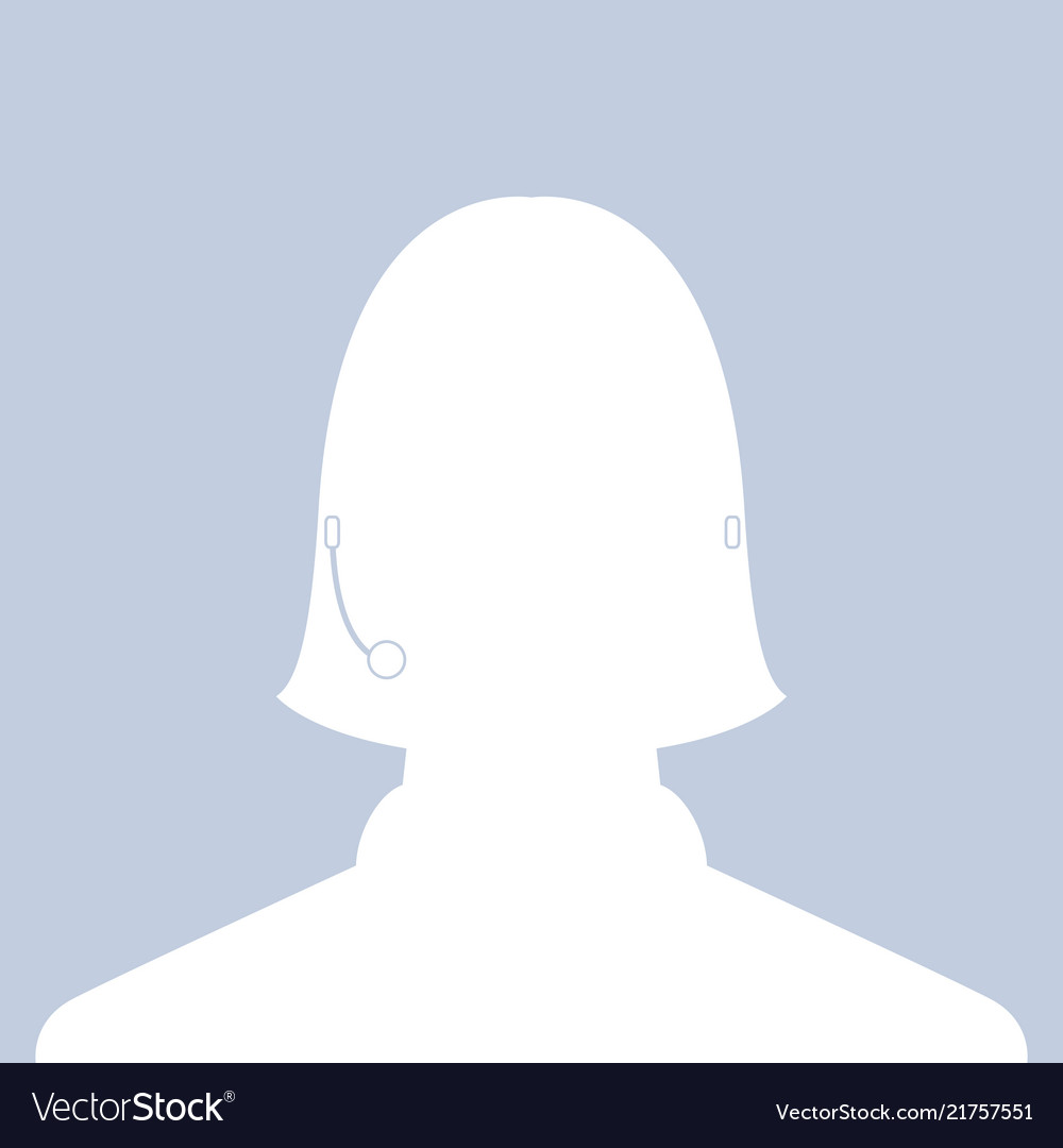 Avatar head profile silhouette call center female