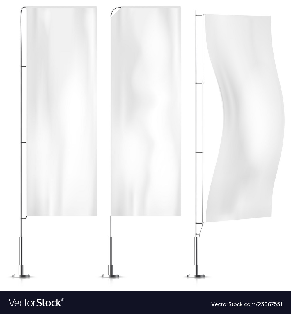 Banner flag templates banner flag mockups set Vector Image