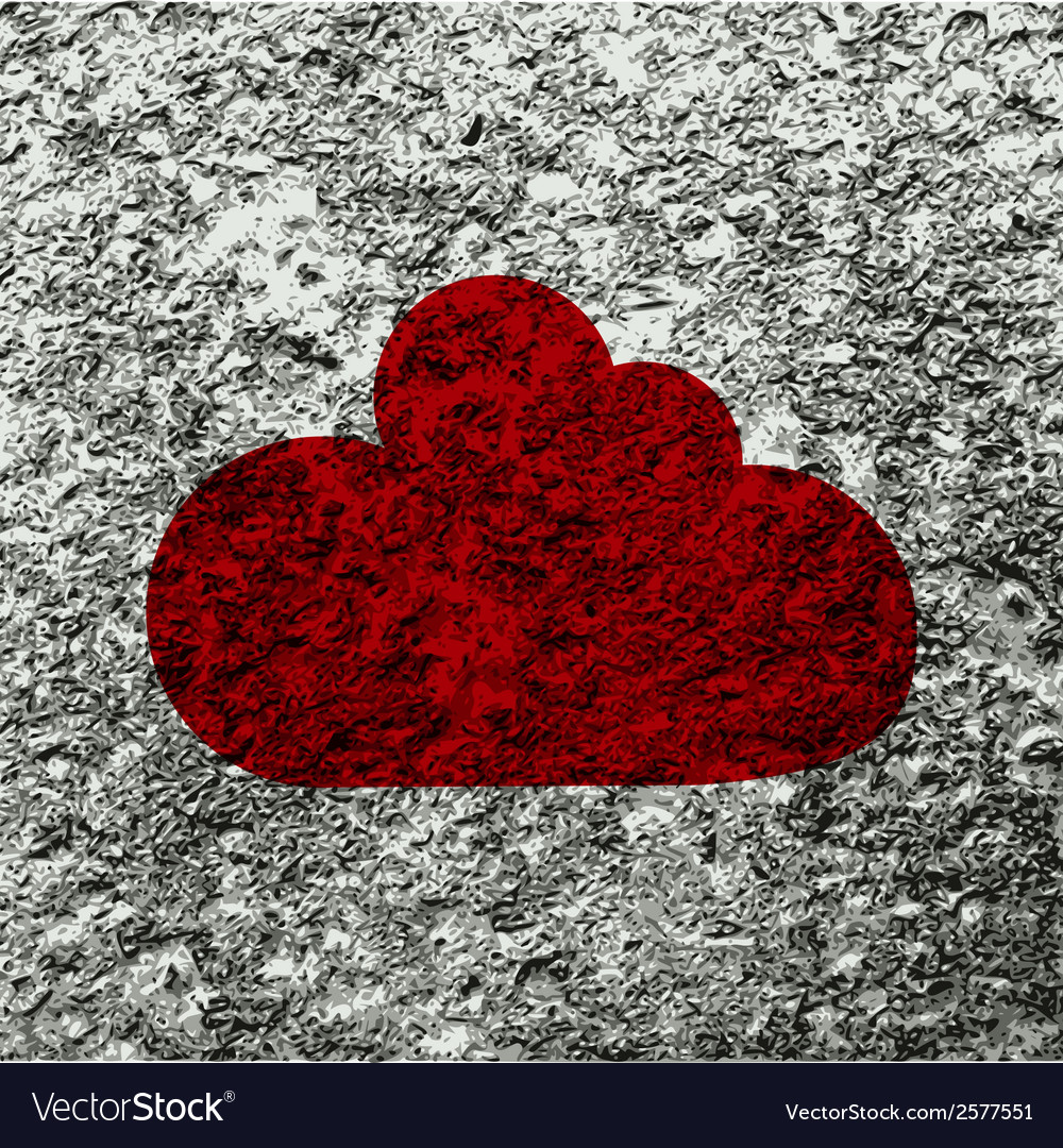 Cloud download application web icon flat design