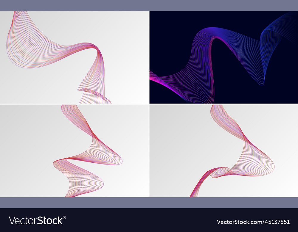 Collection of geometric minimal lines pattern set vector image Collection of geometric minimal lines pattern set