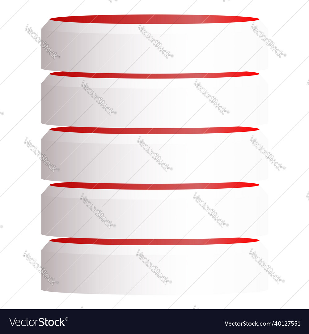 Hdd hard disk drive mainframe computer stacked vector image Hdd hard disk drive mainframe computer stacked
