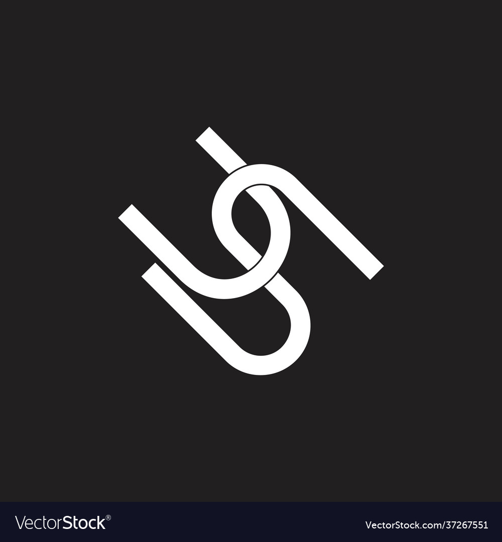 Letters us simple line geometric logo