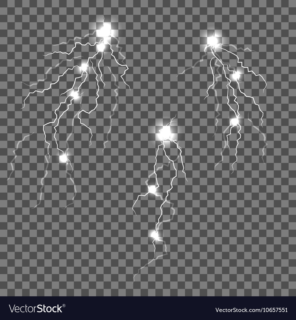 Lightnings set with flash spots