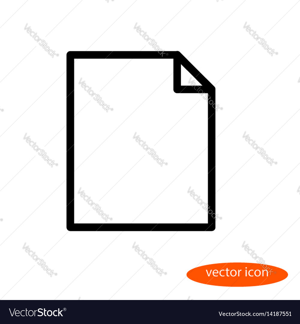 Linear image of a blank sheet paper
