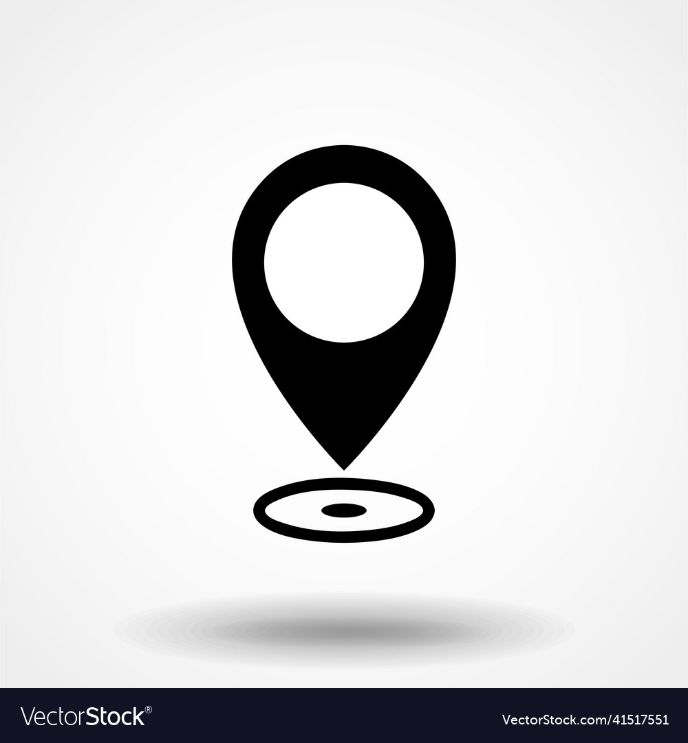 Map pointer icon gps location symbol flat design