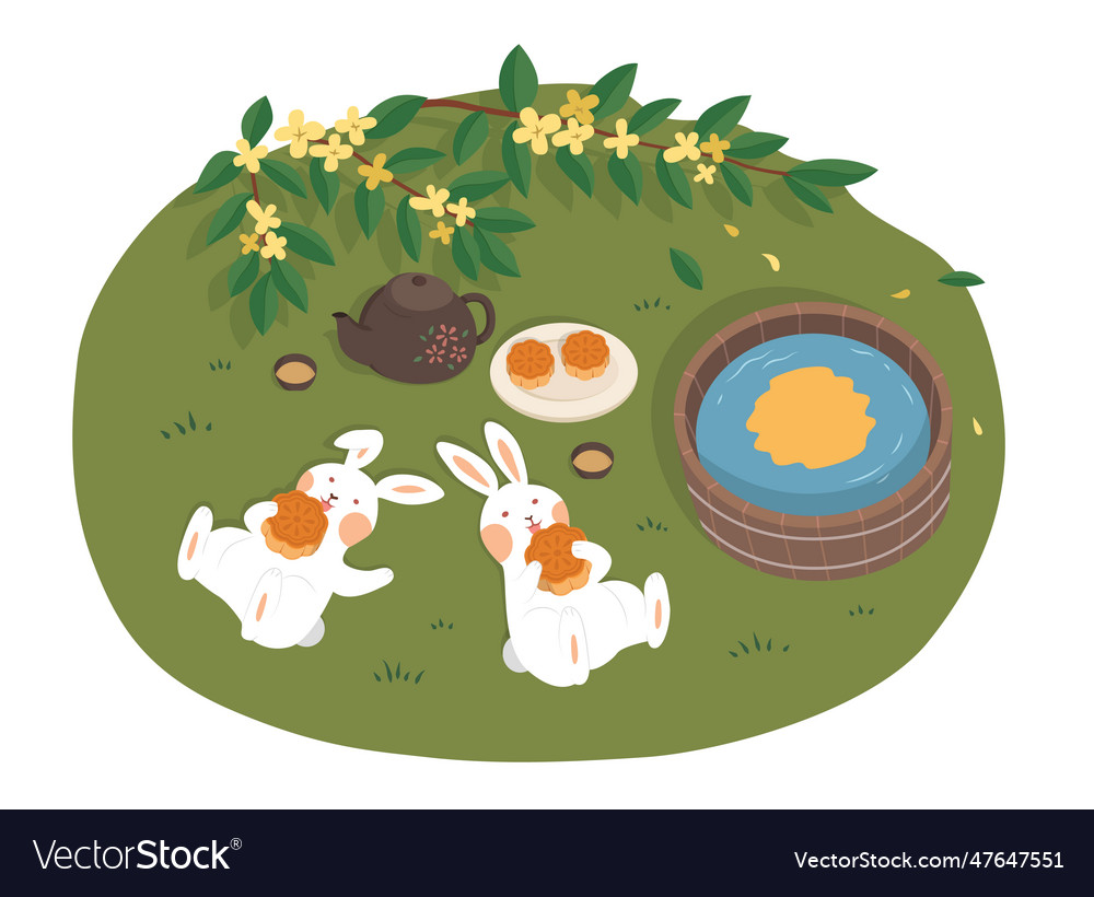 Mid autumn festival design vector image Mid autumn festival design