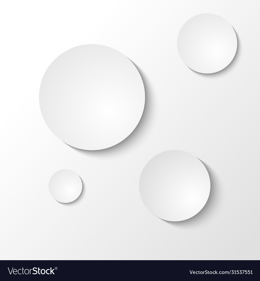 Paper circle banner with drop shadows vector image Paper circle banner with drop shadows