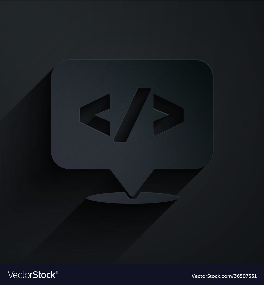 Paper cut web design and front end development vector image Paper cut web design and front end development