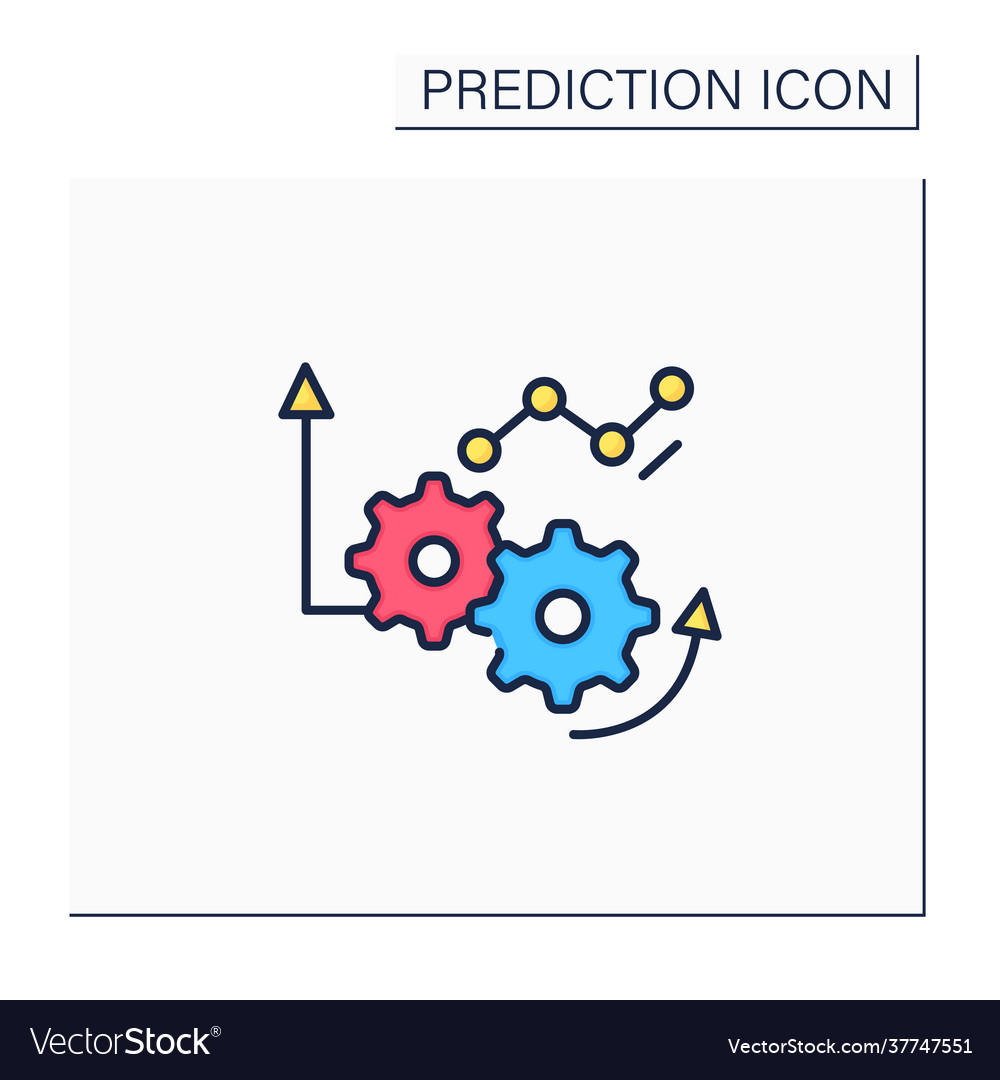 Predictive analytics color icon