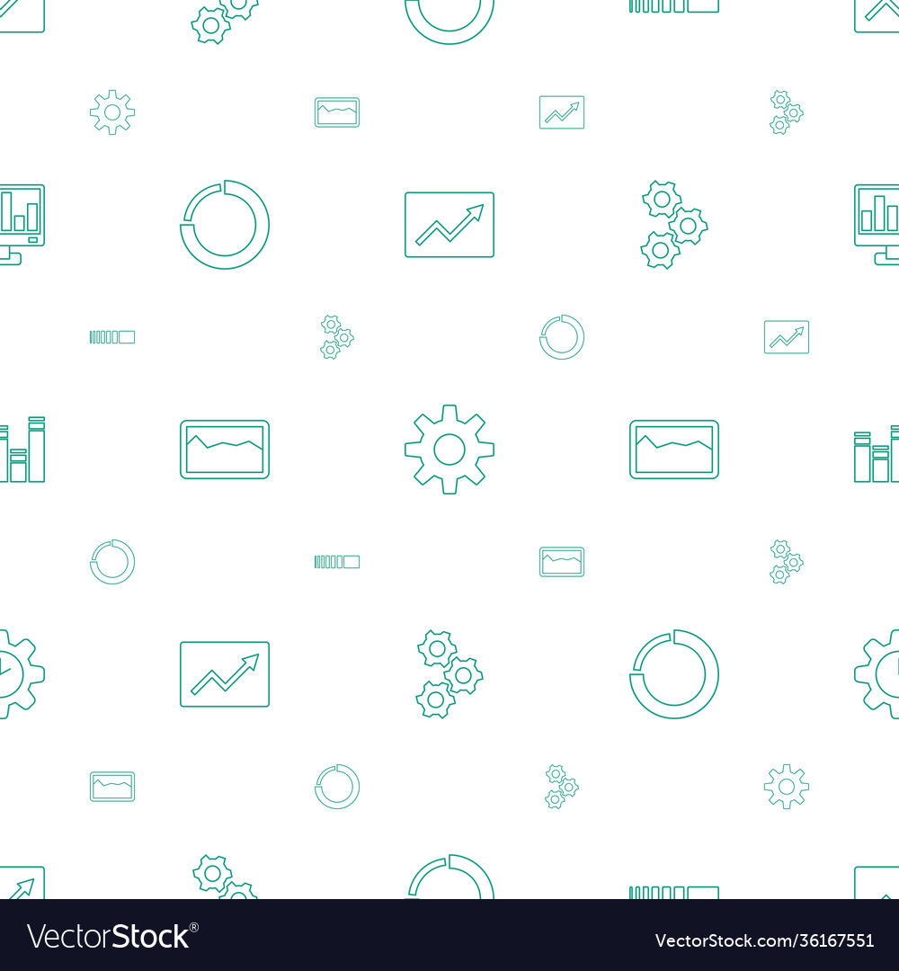 Progress icons pattern seamless white background