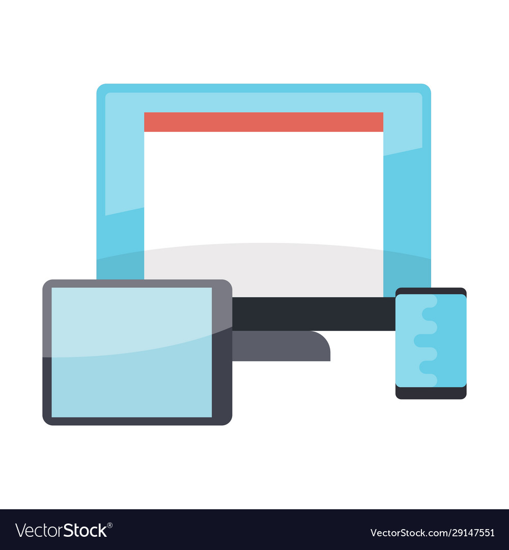 Responsive web design flat isolated icon