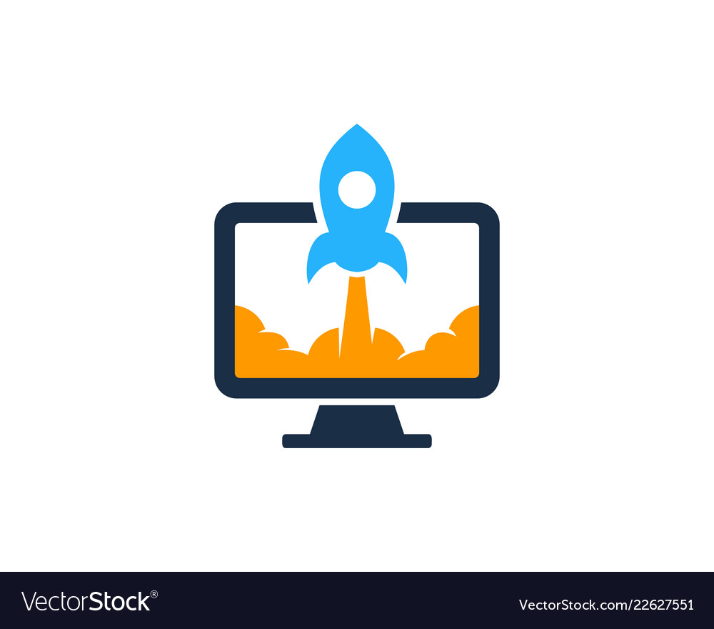Rocket Computer Icon – Space Technology