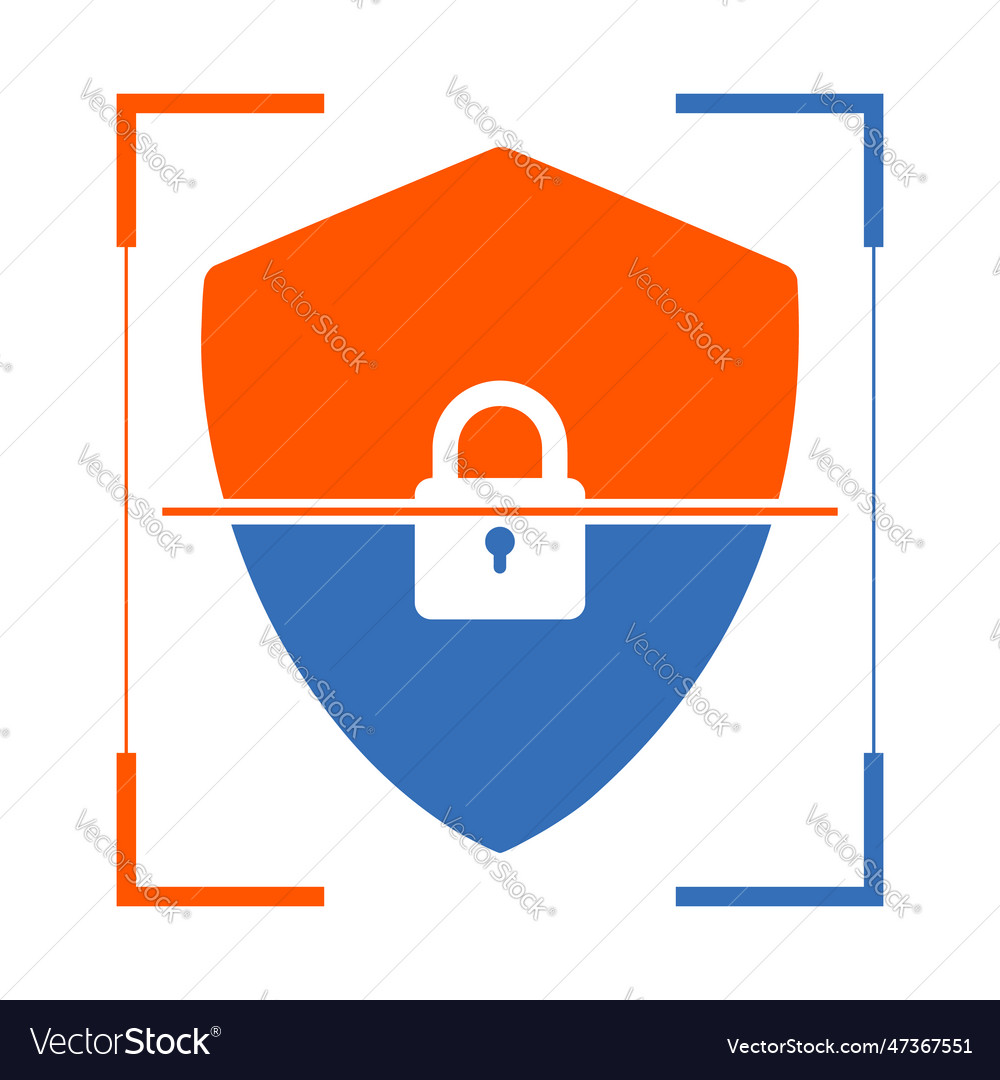 Security Shield with Scan Bar Icon