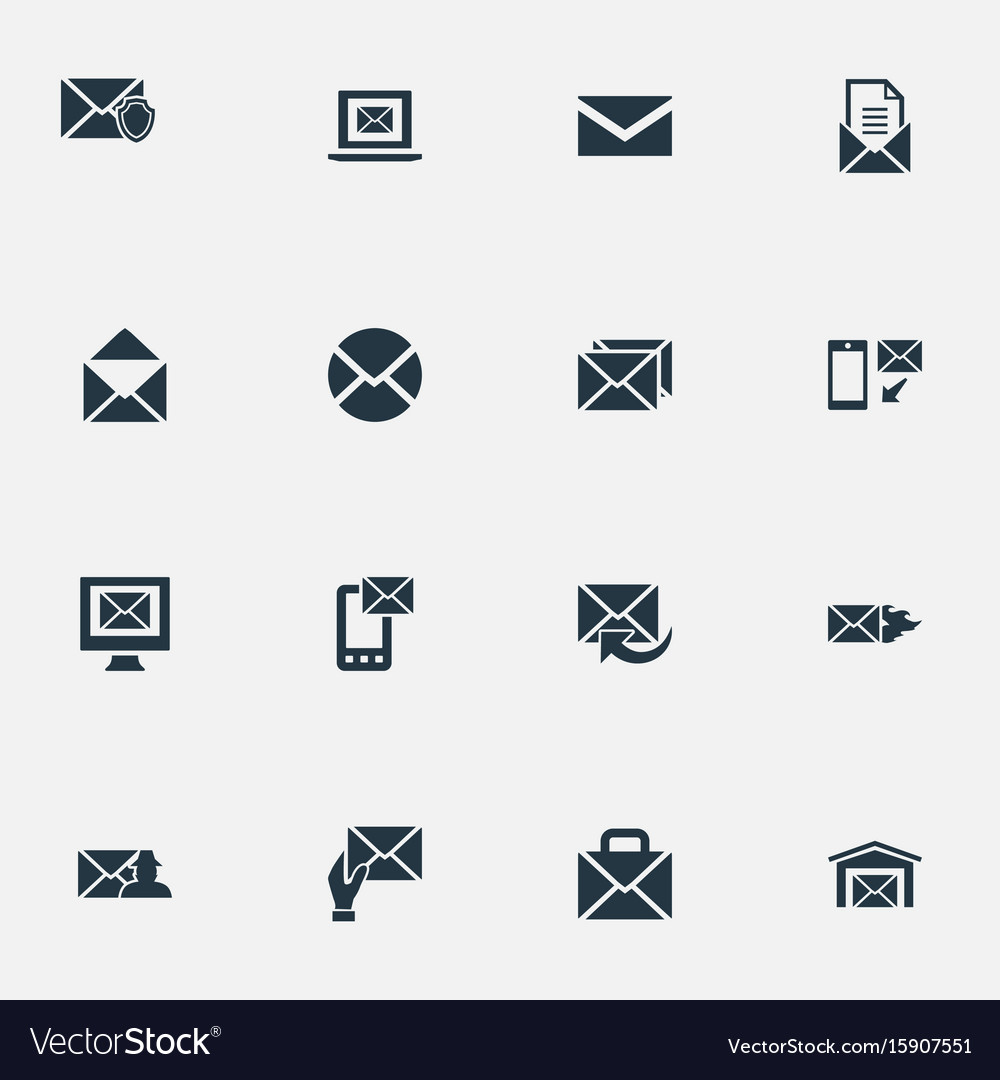 Set of simple message icons