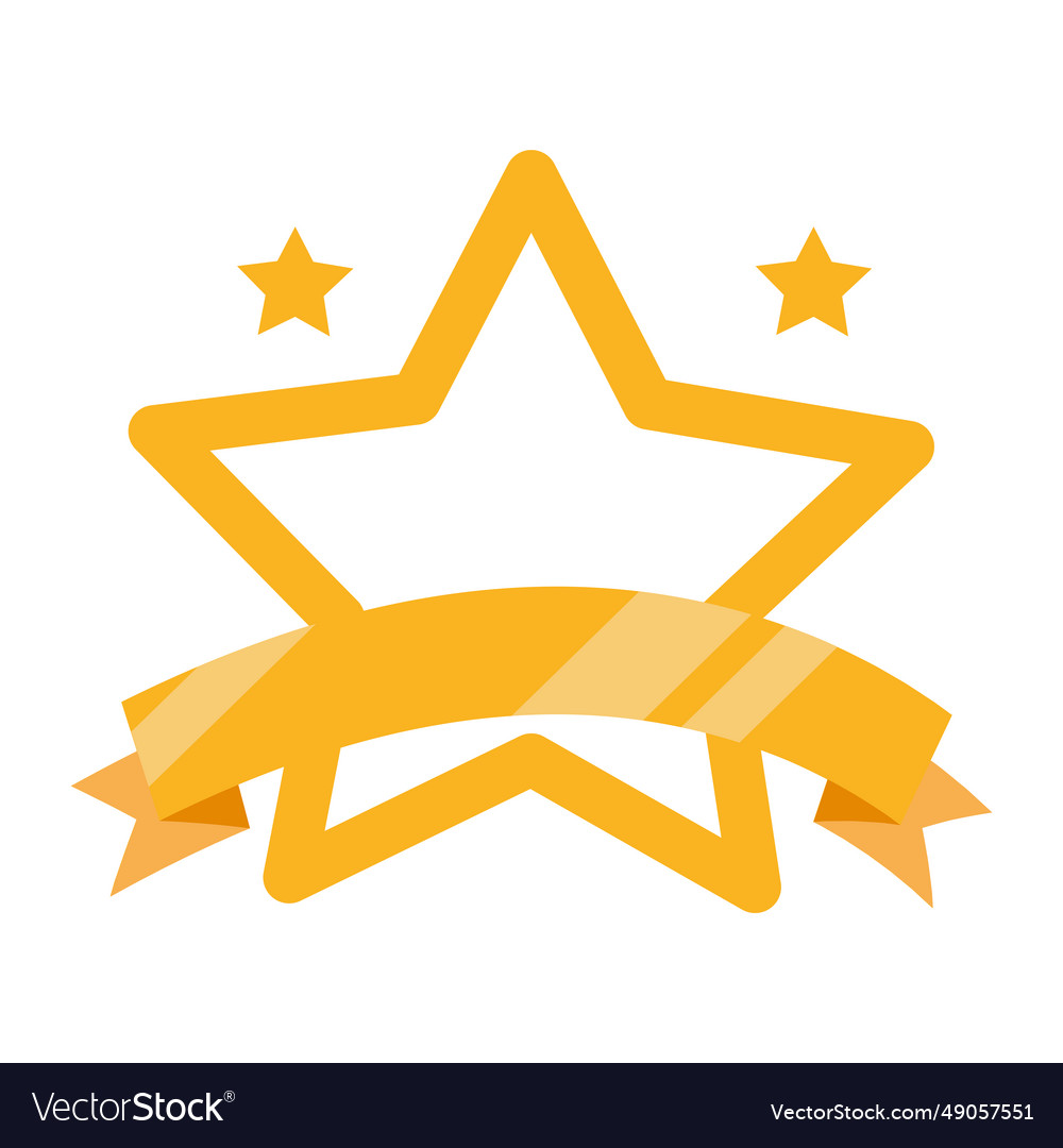 Star and ribbon trophy Royalty Free Vector Image