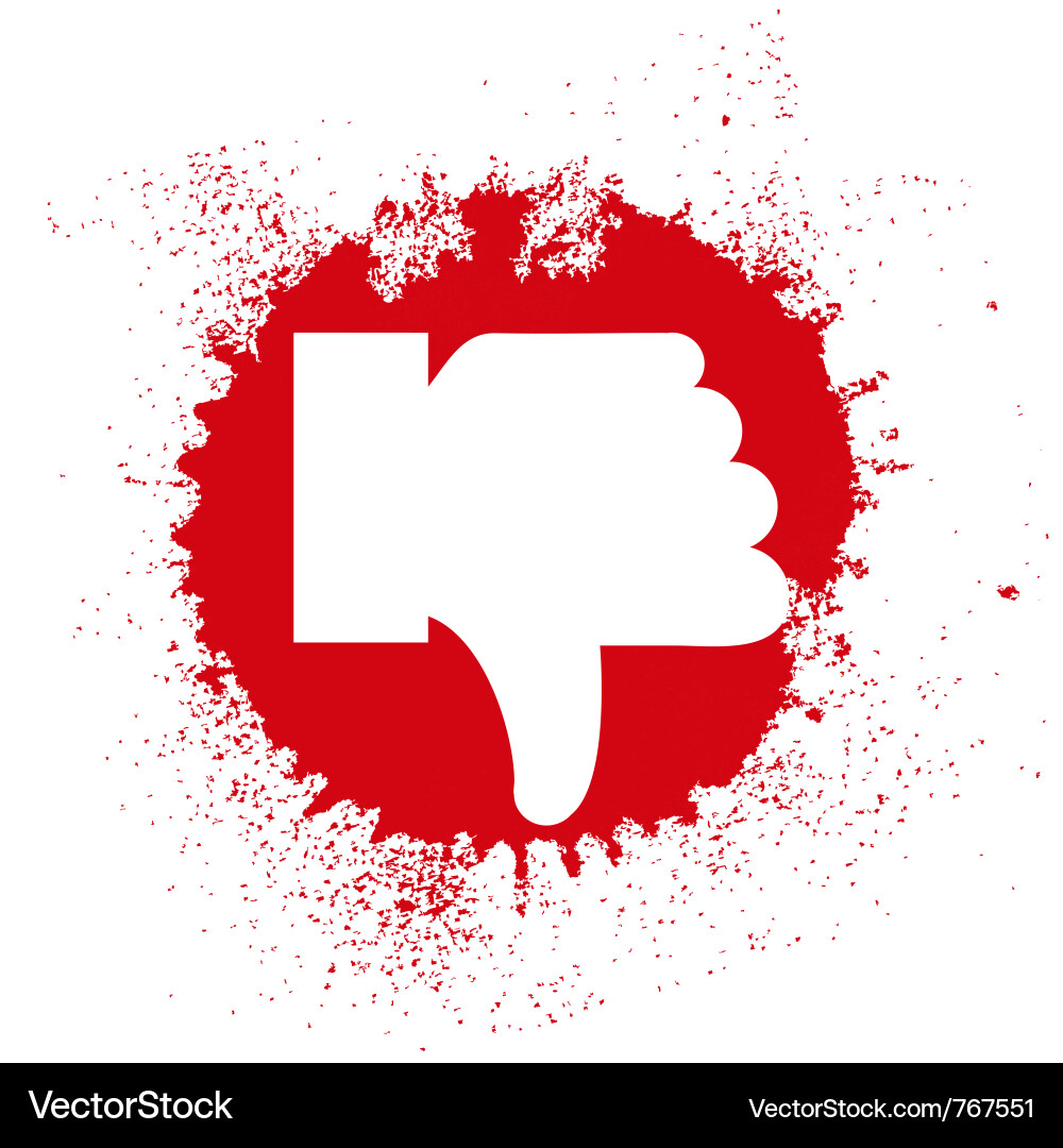 Thumbs down Royalty Free Vector Image - VectorStock