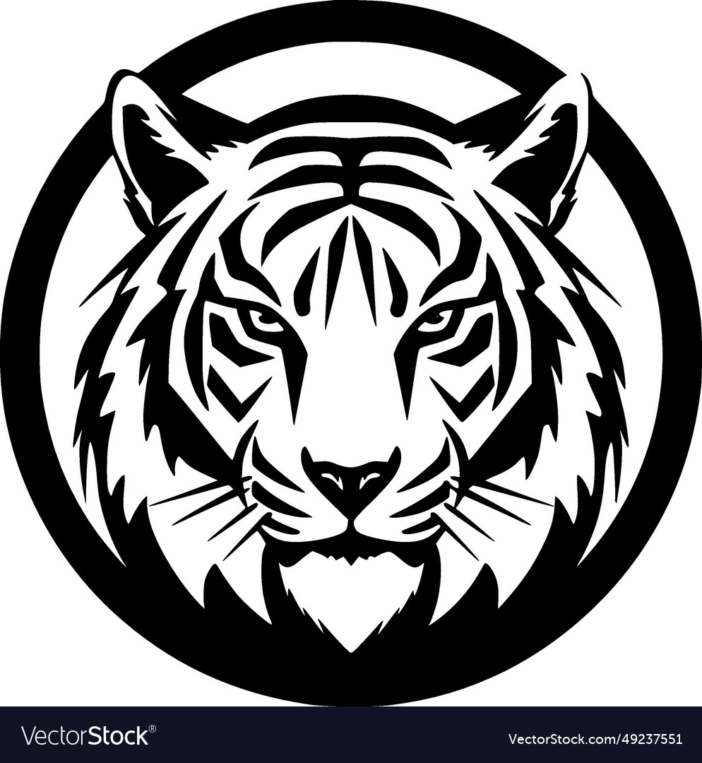 Tiger - minimalistisches und flaches Logo