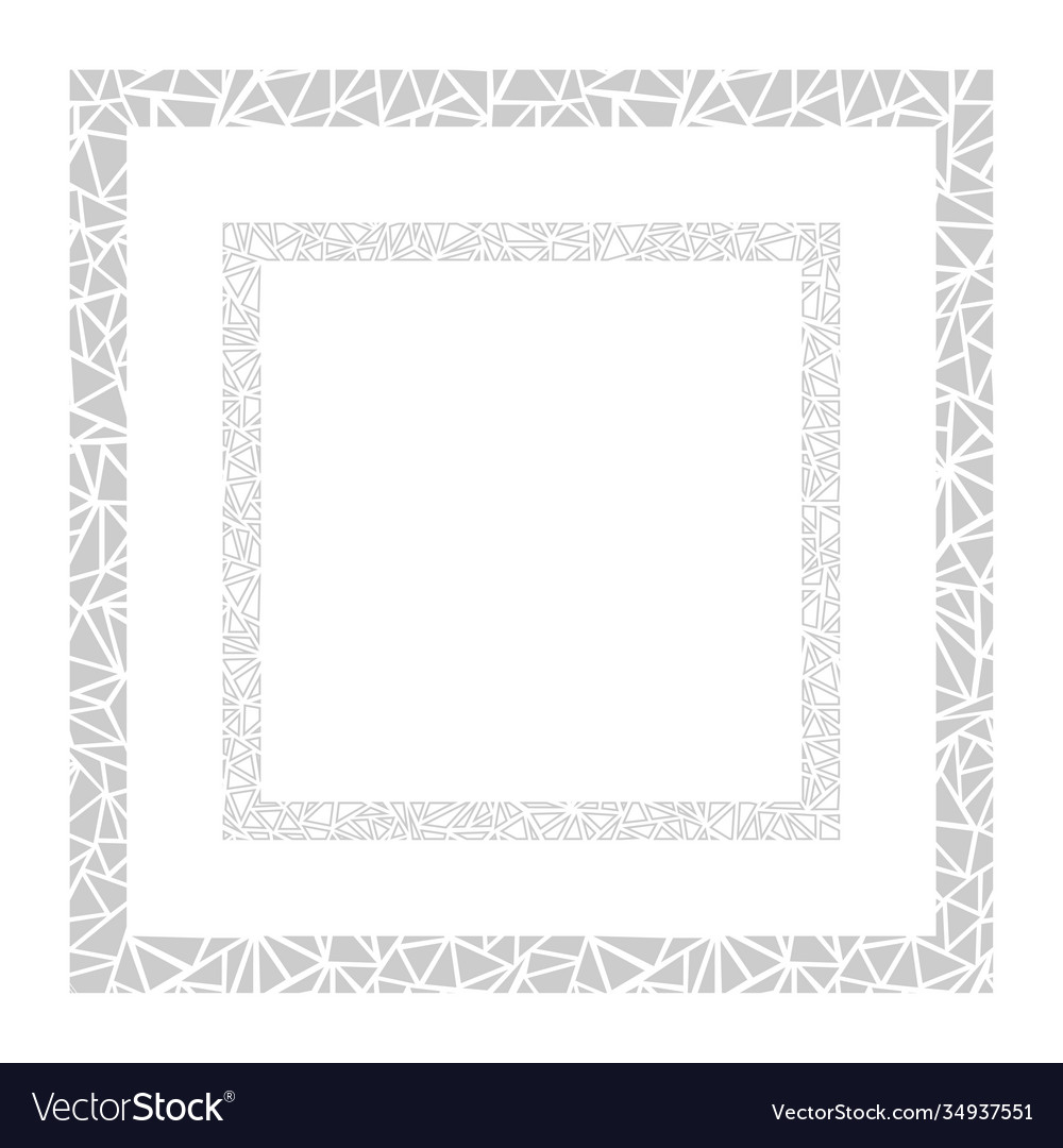 Two frames a triangular pattern design element vector image Two frames a triangular pattern design element