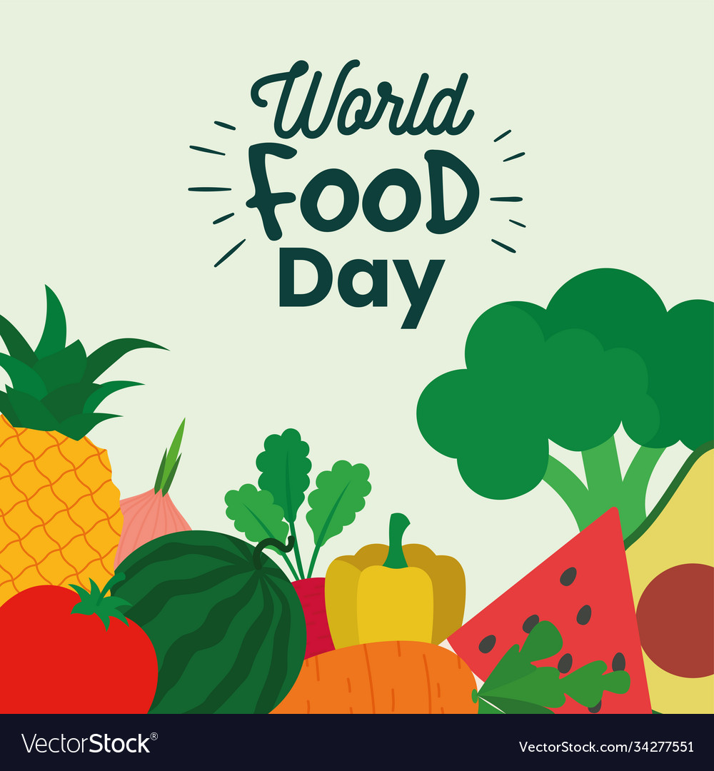 World food day poster Royalty Free Vector Image