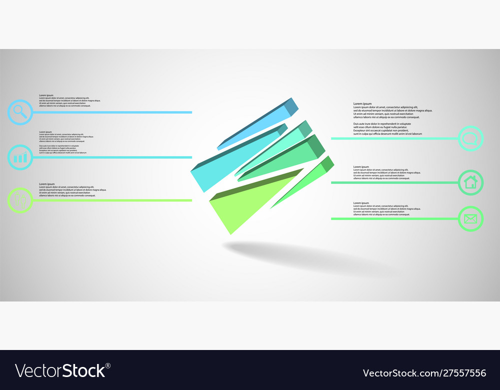 3d infographische Vorlage mit geprägtem Würfel