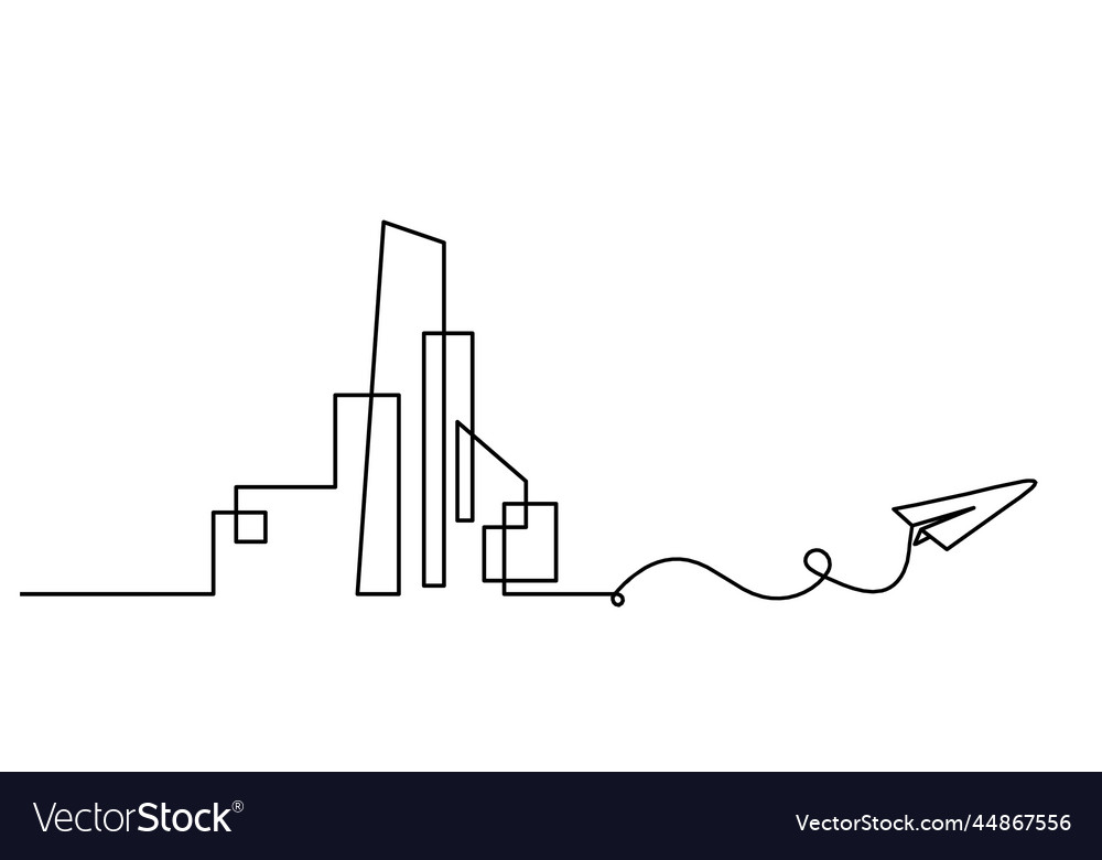 Abstract architecture with paper plane