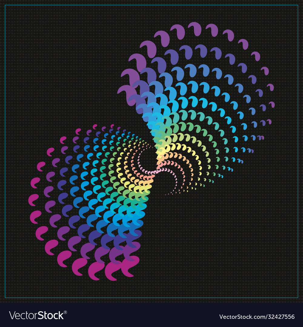 Abstract geometric element with distortion effect