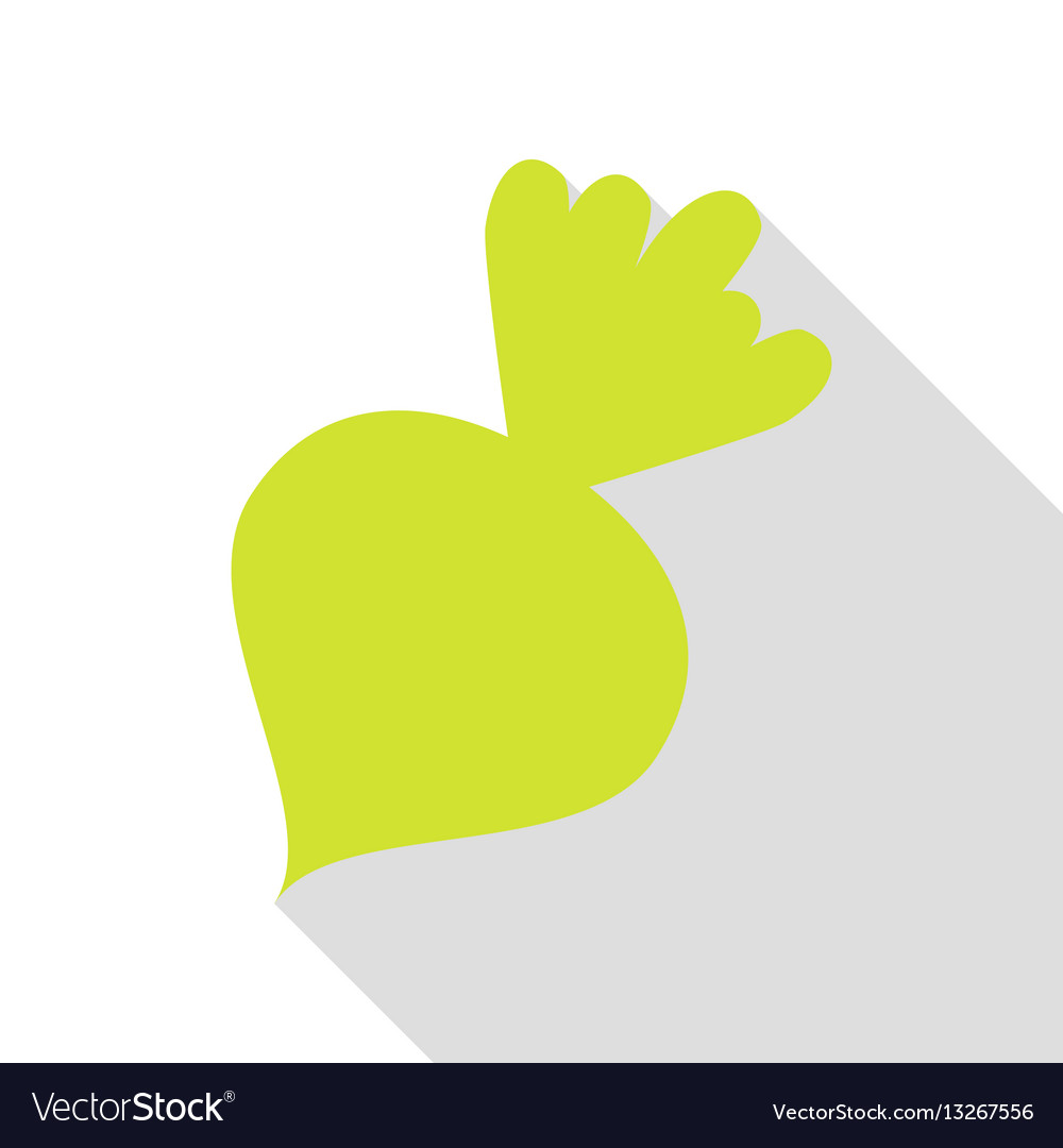 Beet simple sign pear icon with flat style shadow