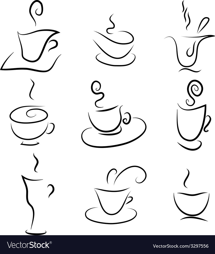 Coffee and tea design elements