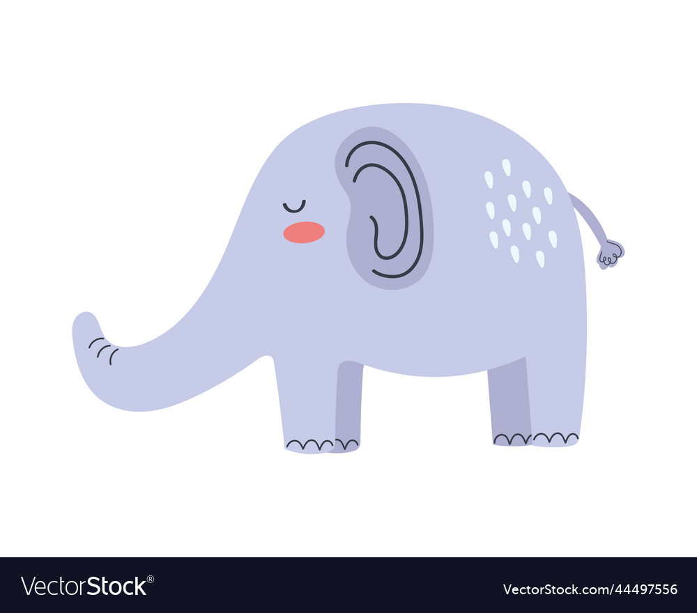 Cute elephant animal Royalty Free Vector Image