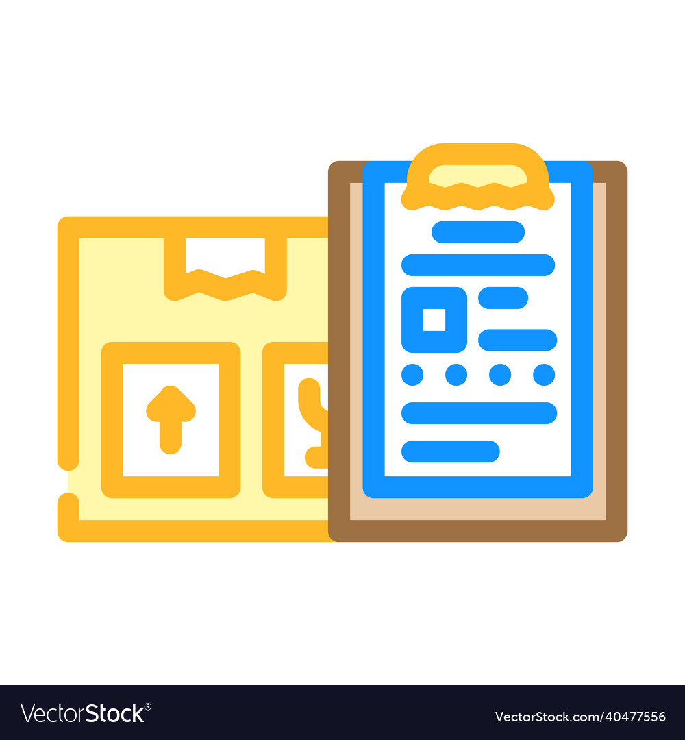 Documents of import and export color icon