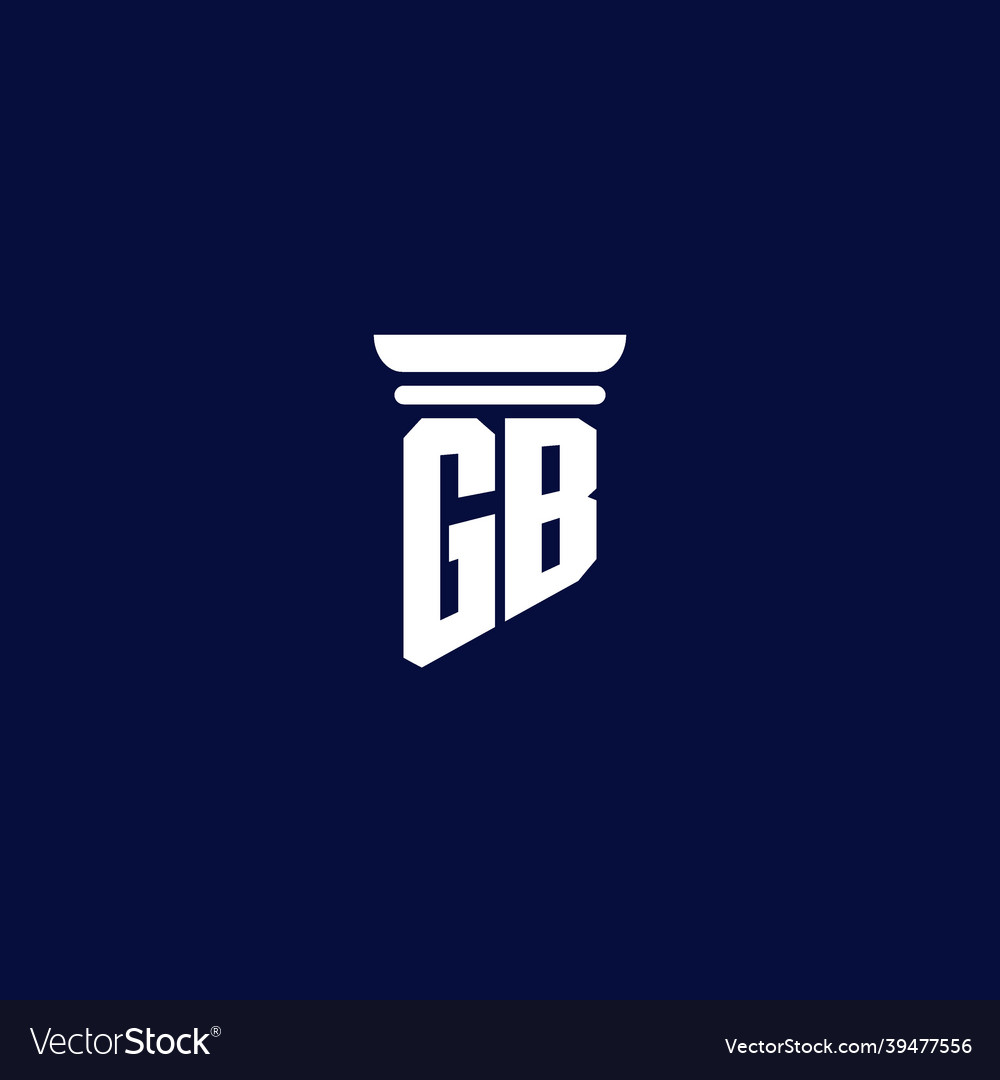 Gb initial monogram logo design for law firm