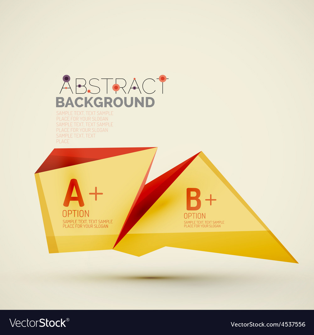 Geometric shapes with sample text abstract