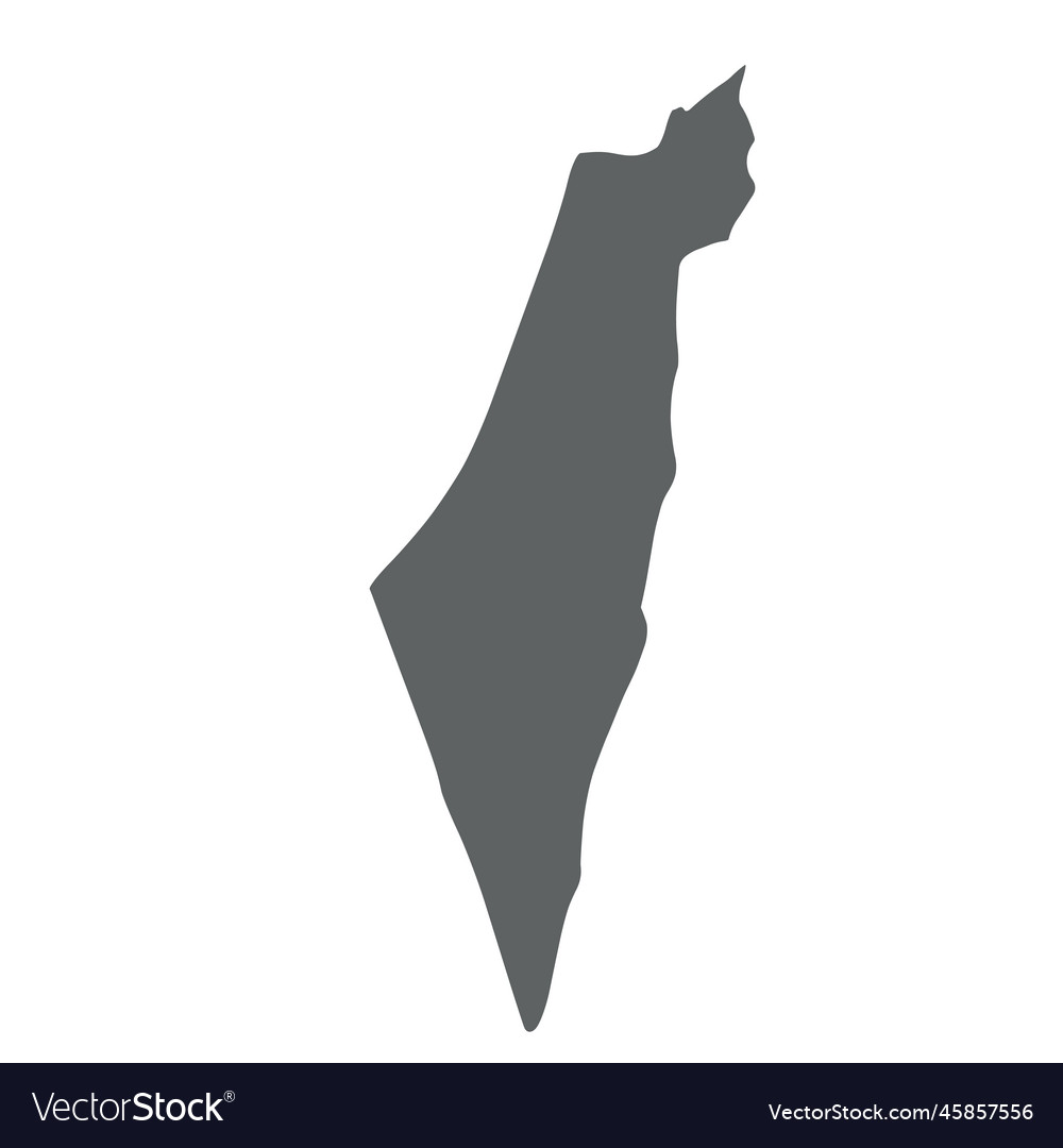 Israel - flat country map silhouette Royalty Free Vector